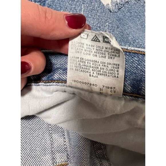 Rustler High Thigh Cut Shorts Custom Designer Distressed Vintage Size Medium 33x - Picture 5 of 5